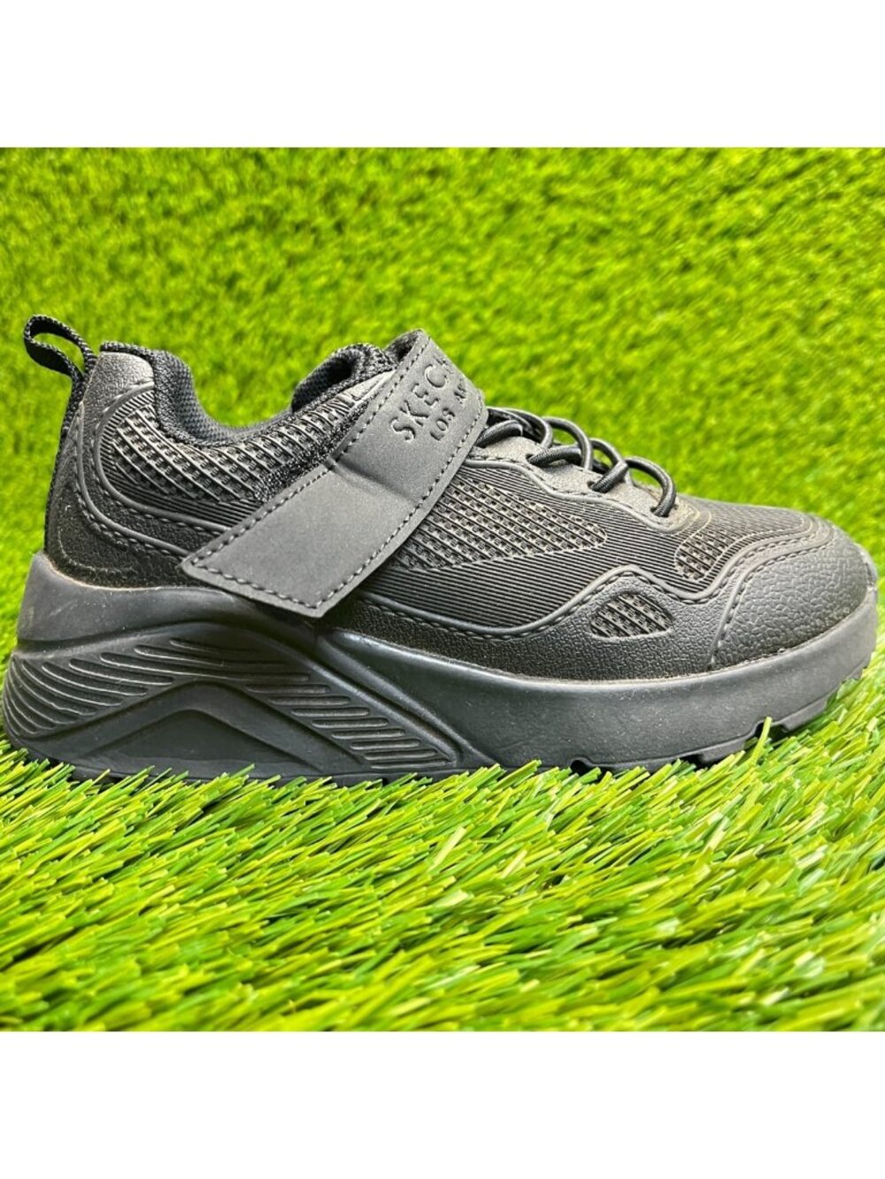 Skechers Uno Lite Worlo Boys Size 11C Black Athletic Running Shoes Sneakers